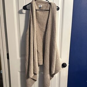 Old Navy Women's Tan Open Front Sweater Vest